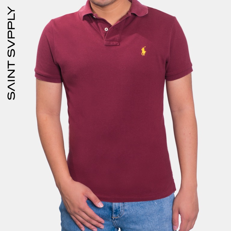 Maroon ralph lauren polo sales