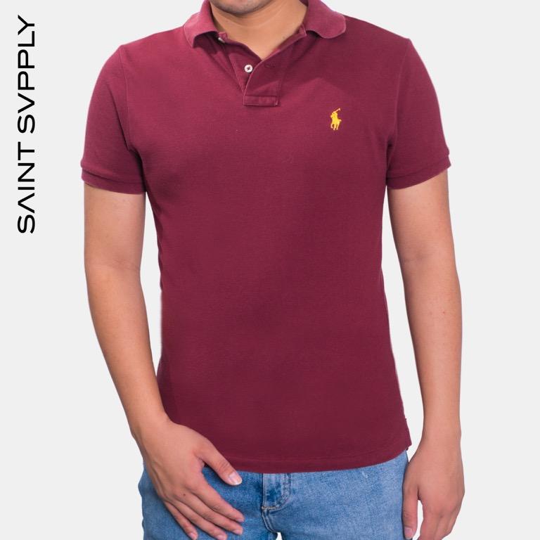 Ralph Lauren Maroon Polo Shirt, Men's Fashion, Tops & Sets, Tshirts & Polo  Shirts on Carousell