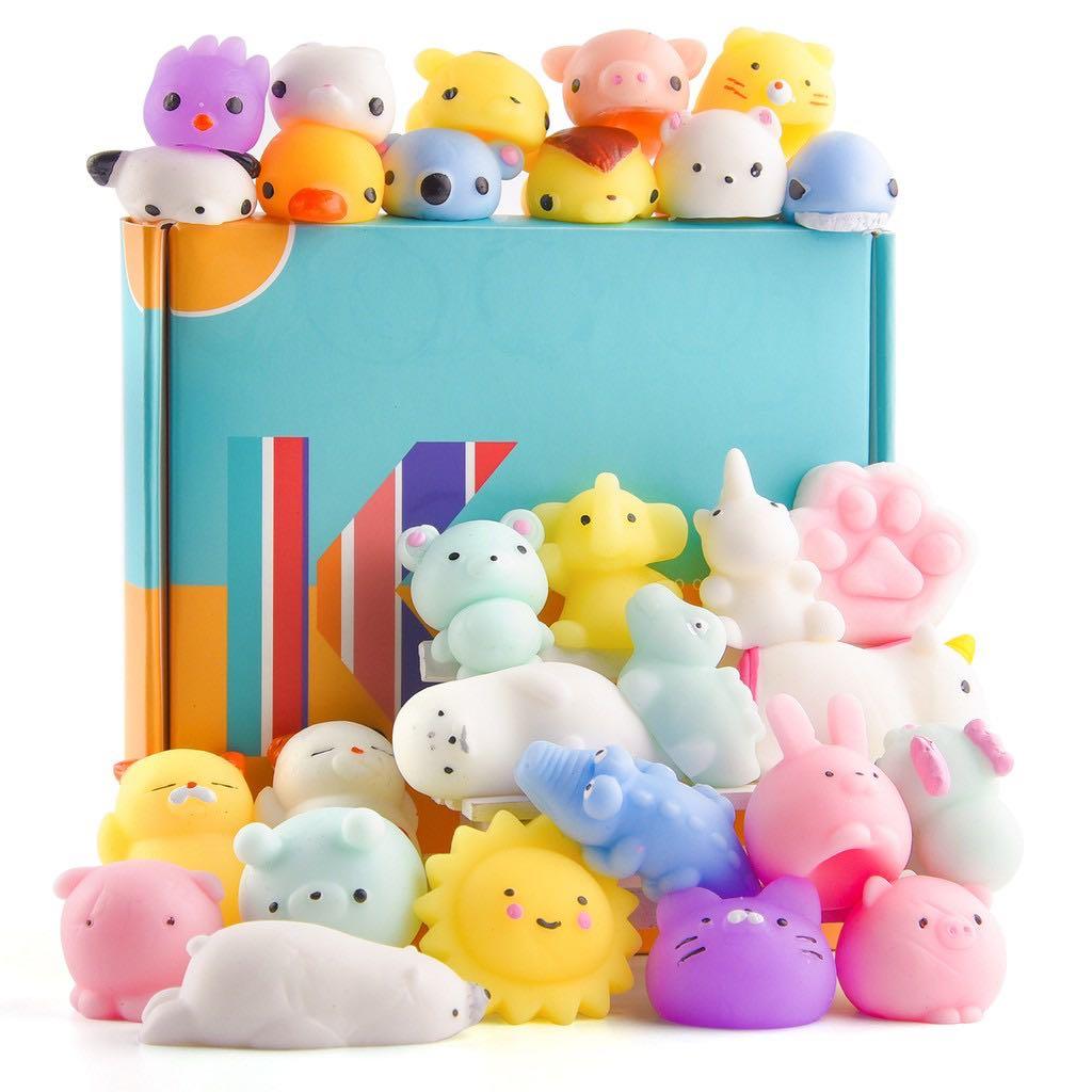 READY STOCKS Good Quality Cute Colourful Squishy Mochi Slow Rising Mochi Squishy Toys Kawaii Animal Cat Toys for Goody Bag Kids Children Adults
