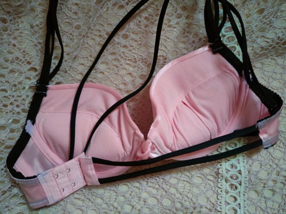 Satin pink bra C70, Women's Fashion, New Undergarments & Loungewear on  Carousell