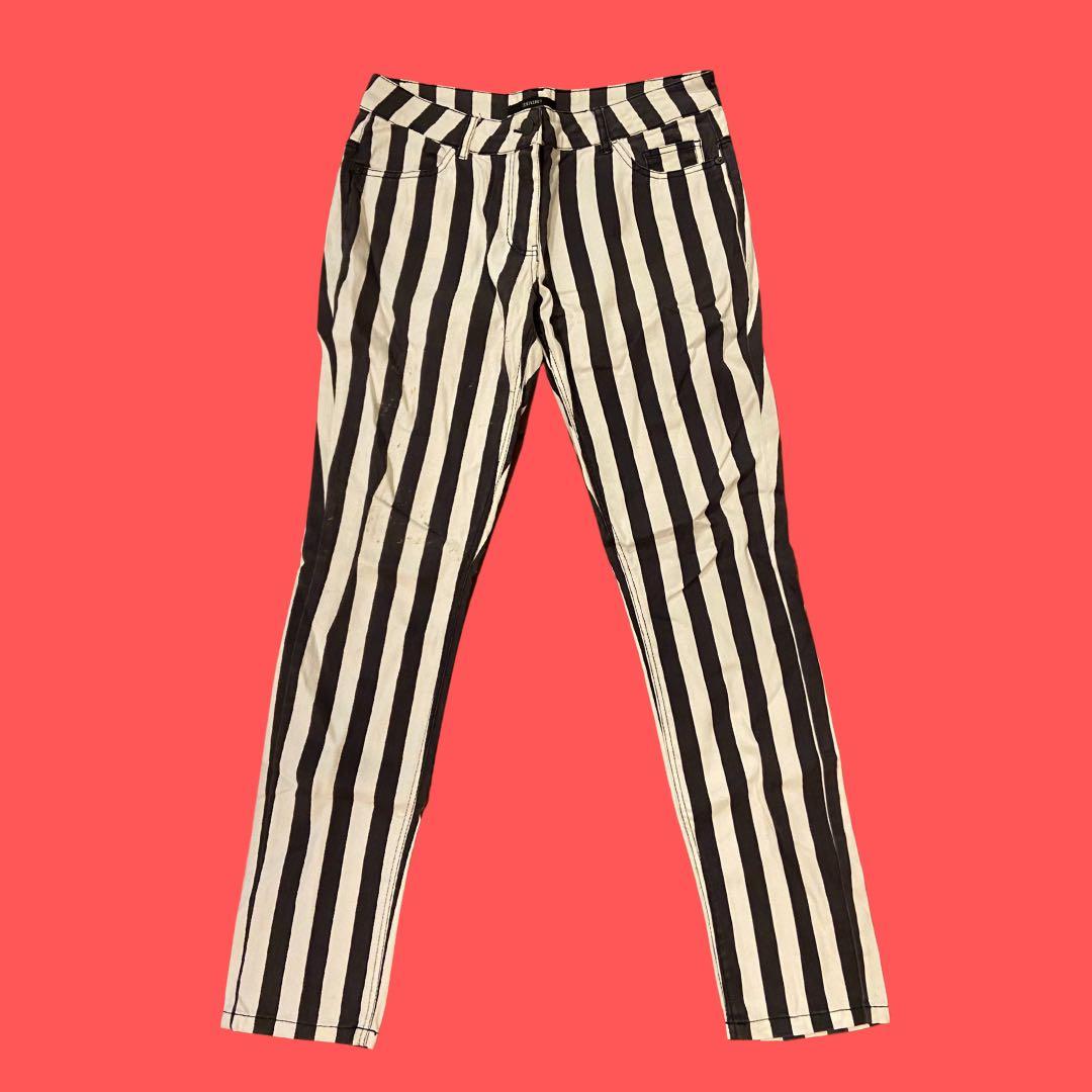 Black and white striped jeans forever 21 sales