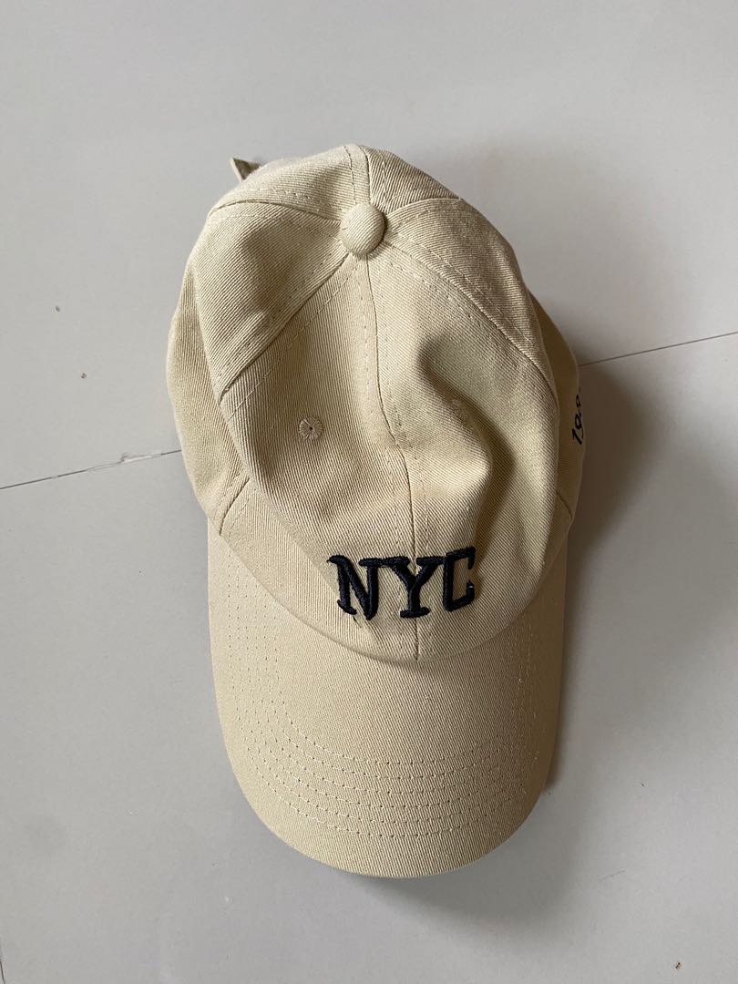 Shein NYC beige cap, Men's Fashion 