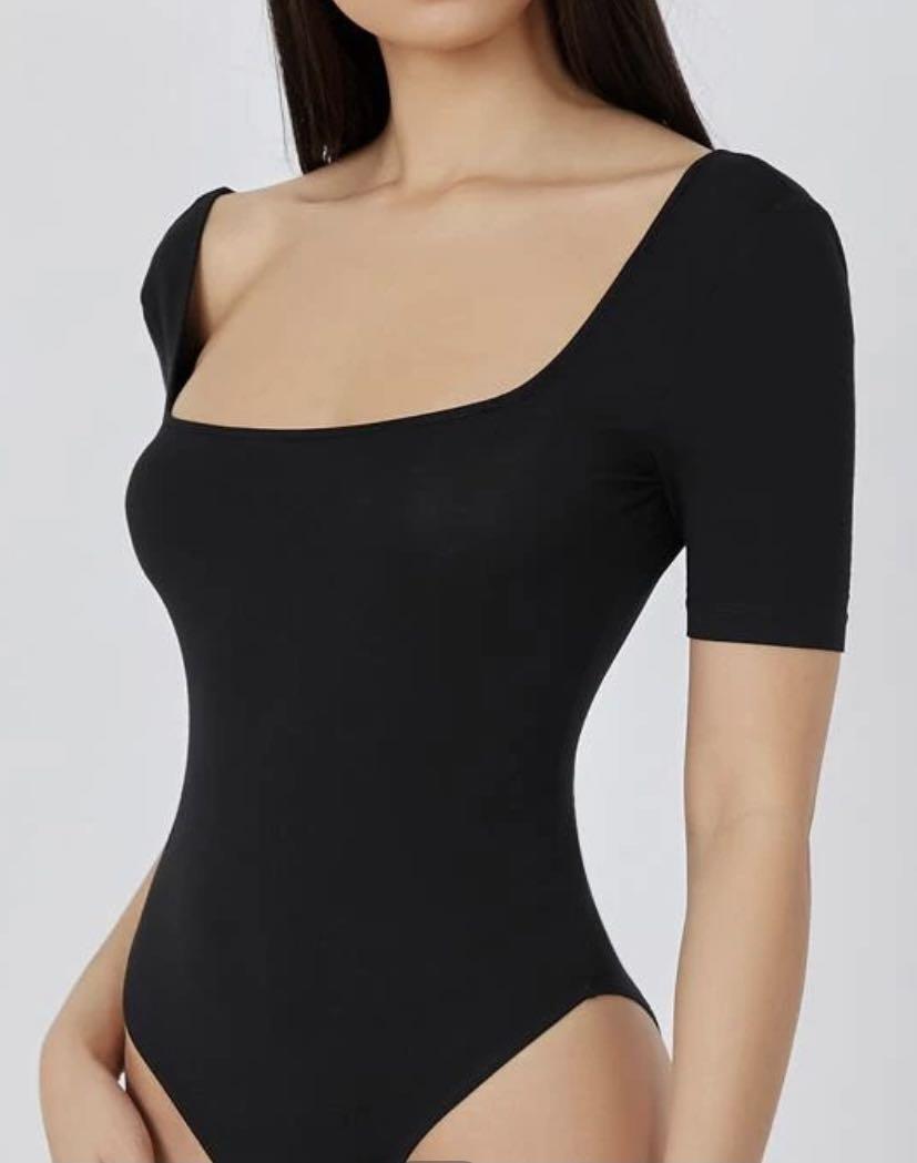 SheIn Women's Spaghetti Strap Square Neck Backless Bodysuit