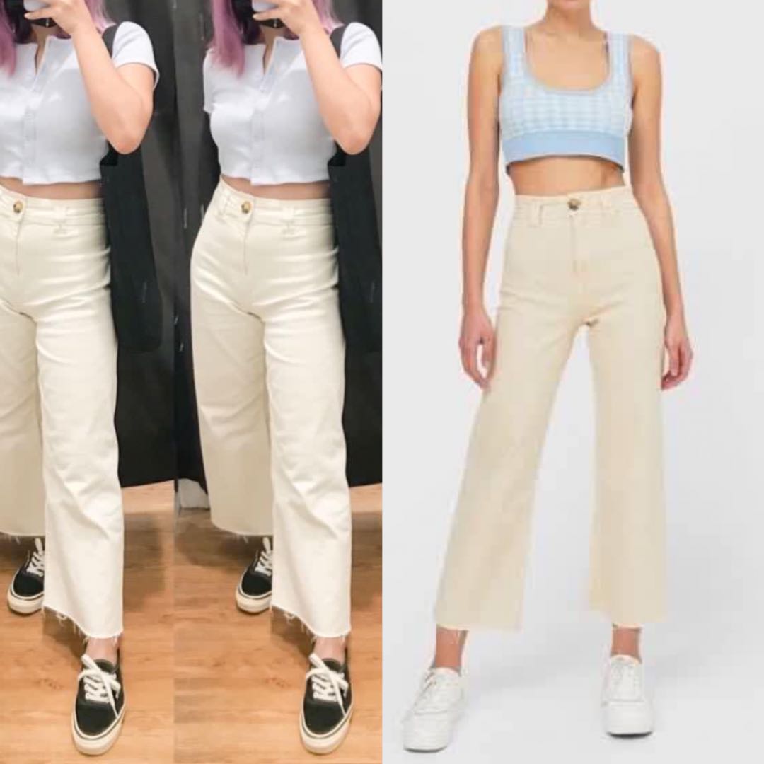 Stradivarius Seamless Twill Culottes (highwaist), Women's Fashion, Bottoms,  Jeans on Carousell