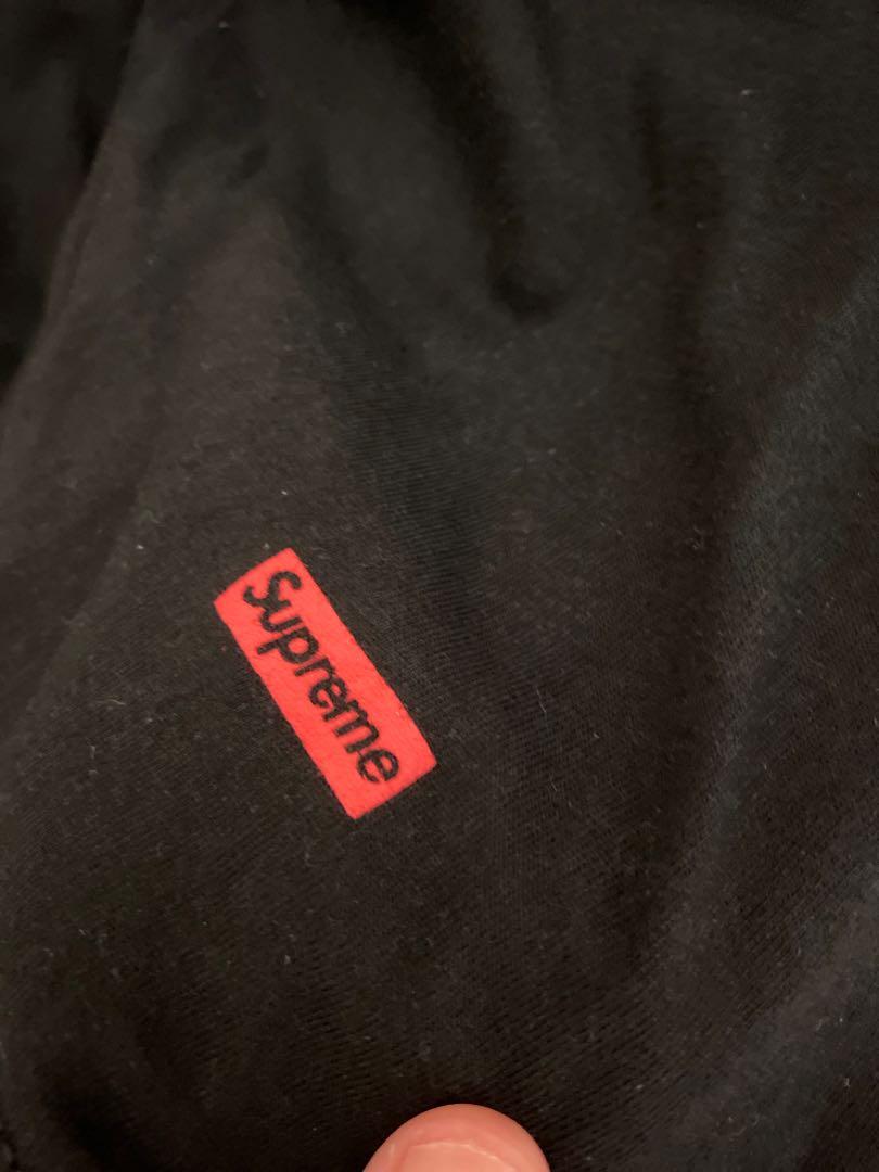 Supreme Hanes Black Tee, Men's Fashion 