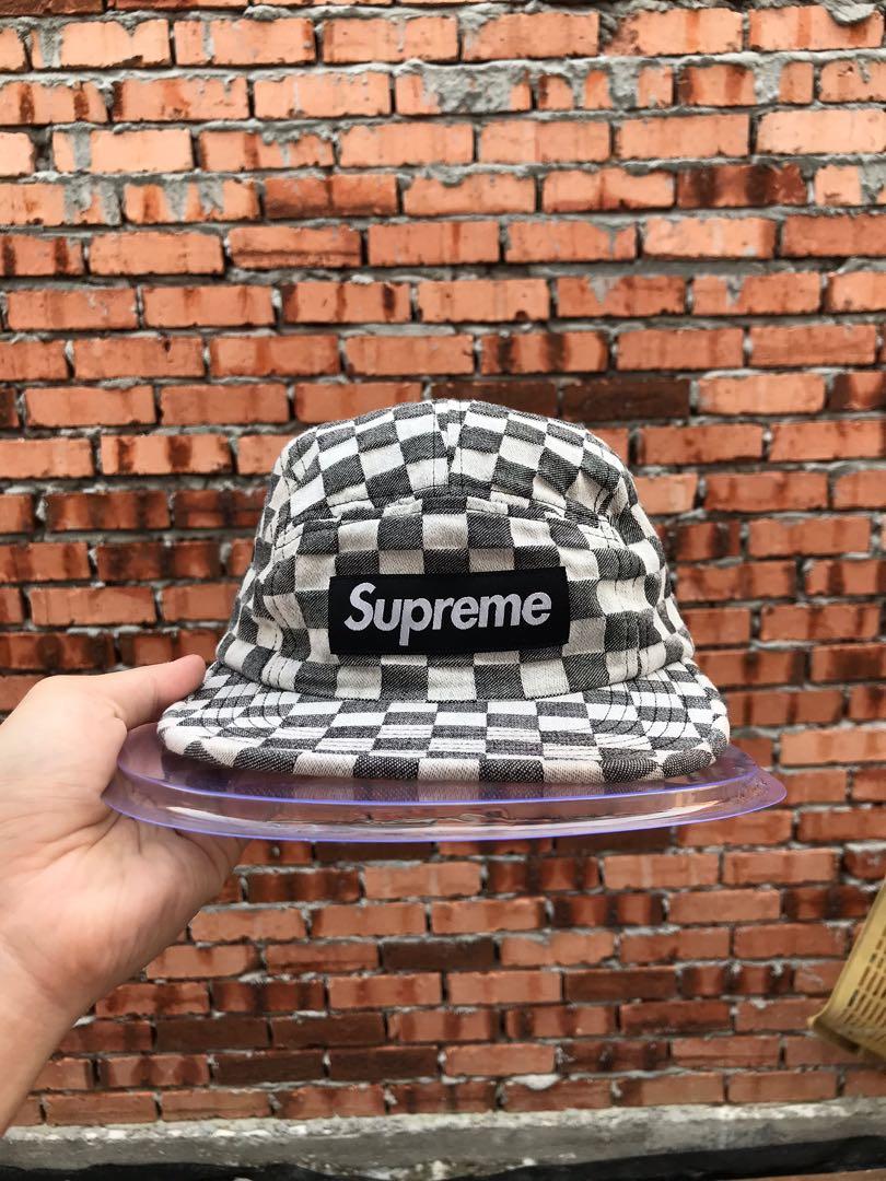 Supreme checkerboard camp cap store
