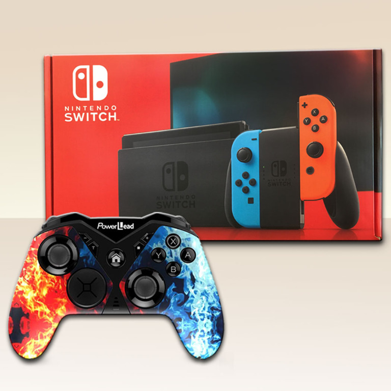 Switch GEN 2 Neon + Fiery Pro Wireless Controller, Video Gaming, Video ...