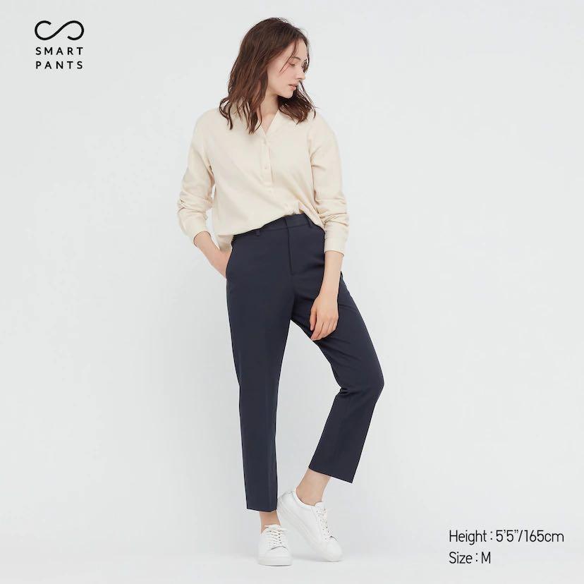 UNIQLO women s easy care stretch smart ankle cropped pants