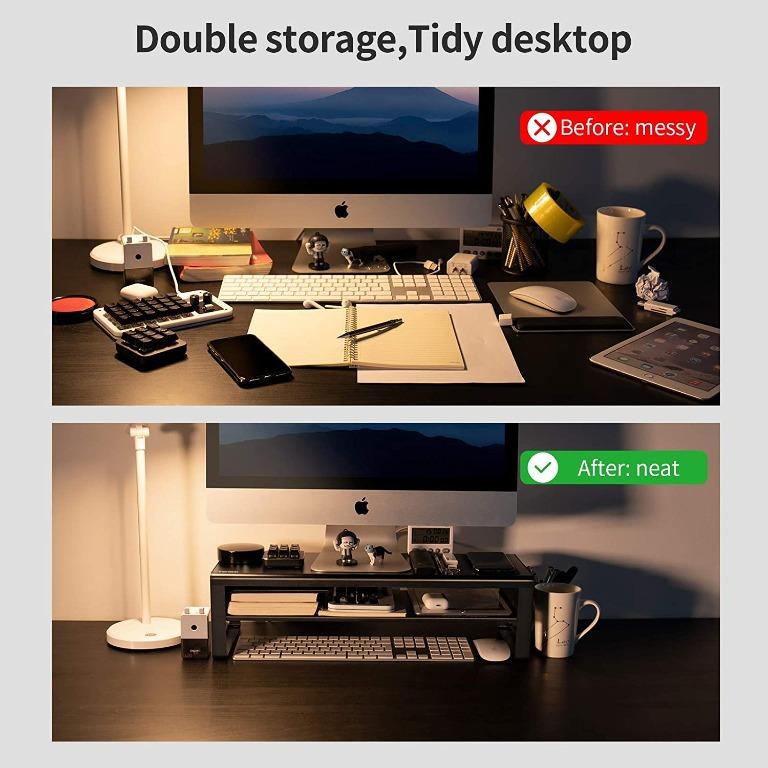 Vaydeer 2 Tiers Metal Monitor Stand Riser 雙層金屬螢幕顯示器支架增