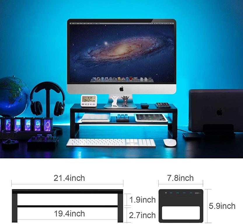 Vaydeer 2 Tiers Metal Monitor Stand Riser 雙層金屬螢幕顯示器支架增