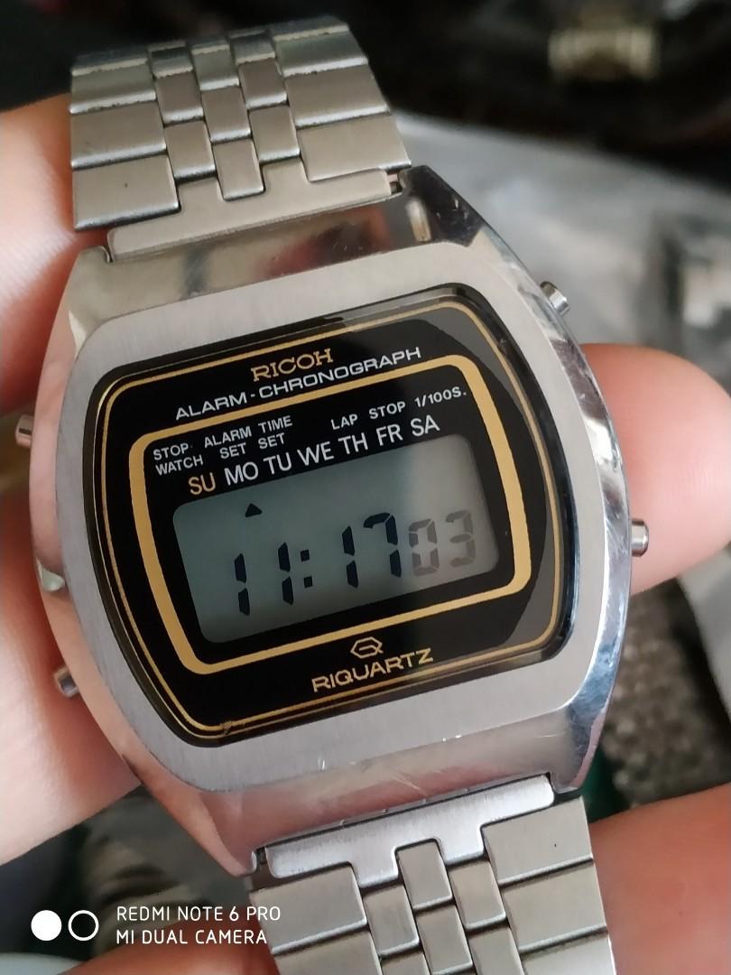 Vintage Ricoh Riquartz digital watch NOS Men s Fashion Watches