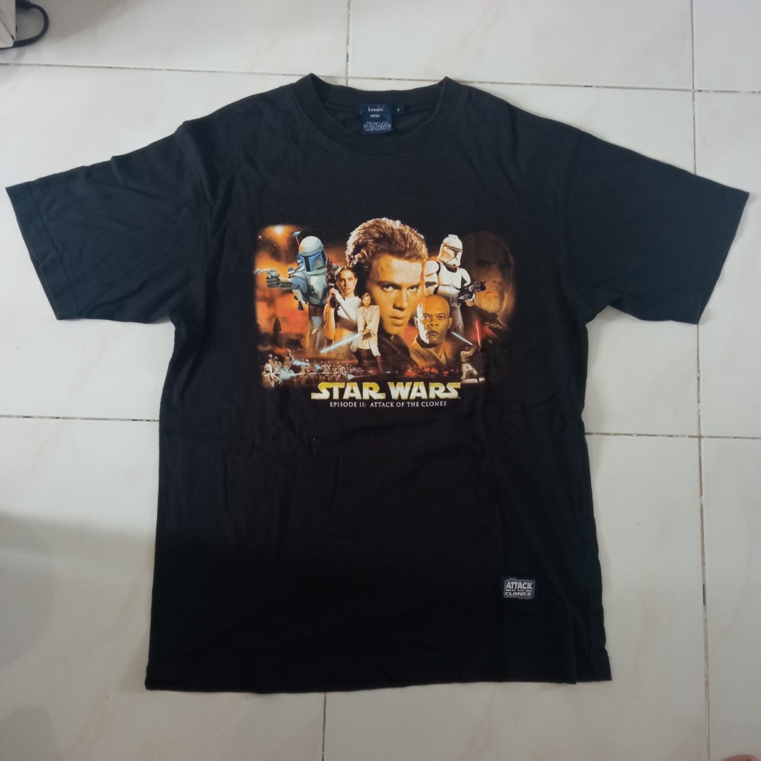 Vintage Star Wars Attack of the Clones t shirt, Men's Fashion