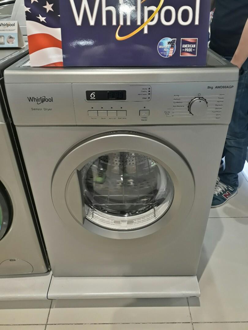 Whirlpool Electric Dryer 100 AWD72AWP AWD80AGP, TV & Home Appliances