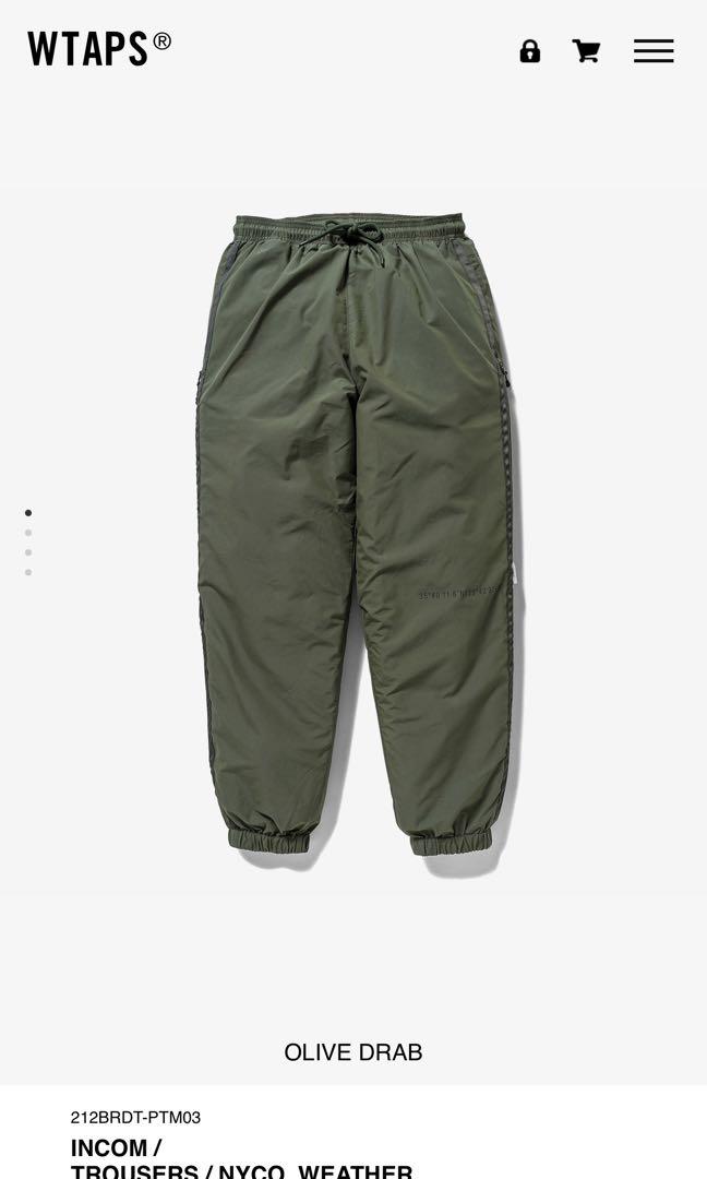 Wtaps incom trousers XL olive, 男裝, 褲＆半截裙, 長褲- Carousell