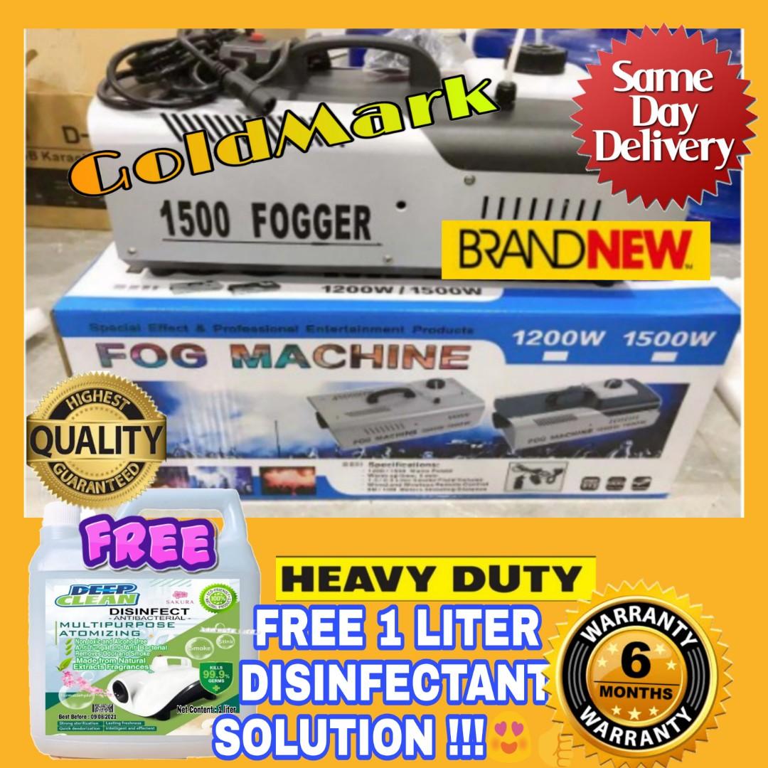 1500W FOG MACHINE Disinfectant Control Wireless remote control (Category: Air Purifiers & Dehumidifiers) located in Pasay City. Submitted by emil_online_shop (Listing ID 1114239950, Image 1). Description: 1500W FOG MACHINE Disinfectant Control Wireless remote control/ Description: Type: FOG MACHINE Disinfectant Control: Wireless remote control/DMX-512 control Remote control distance: 10 m (32.8 ft) Voltage: AC110V 60Hz Power: 1500W Heat up time: 