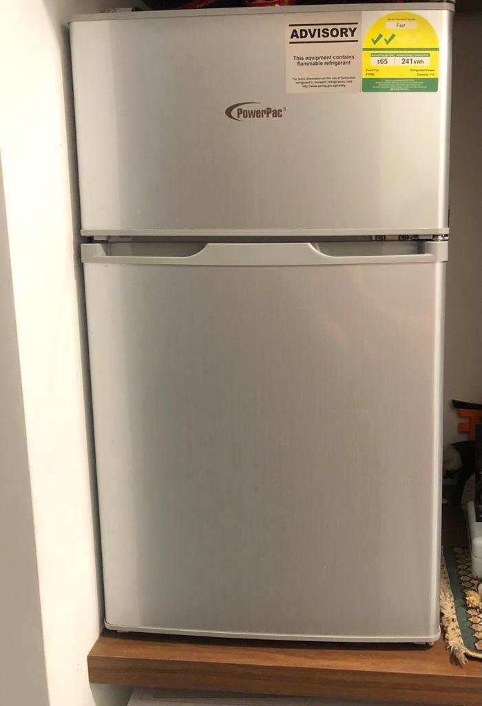 Powerpac 71L 2 Door Mini Bar Fridge with Freezer (PPF85), TV & Home