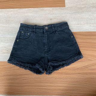 $5 MAILED Black Denim ripped stretchable Shorts