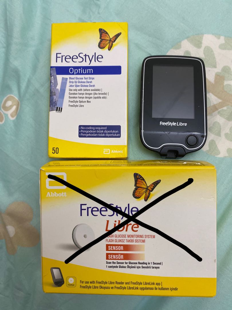 Abbott Freestyle Libre Reader And Optium Strips 50 Health Nutrition Thermometers On Carousell