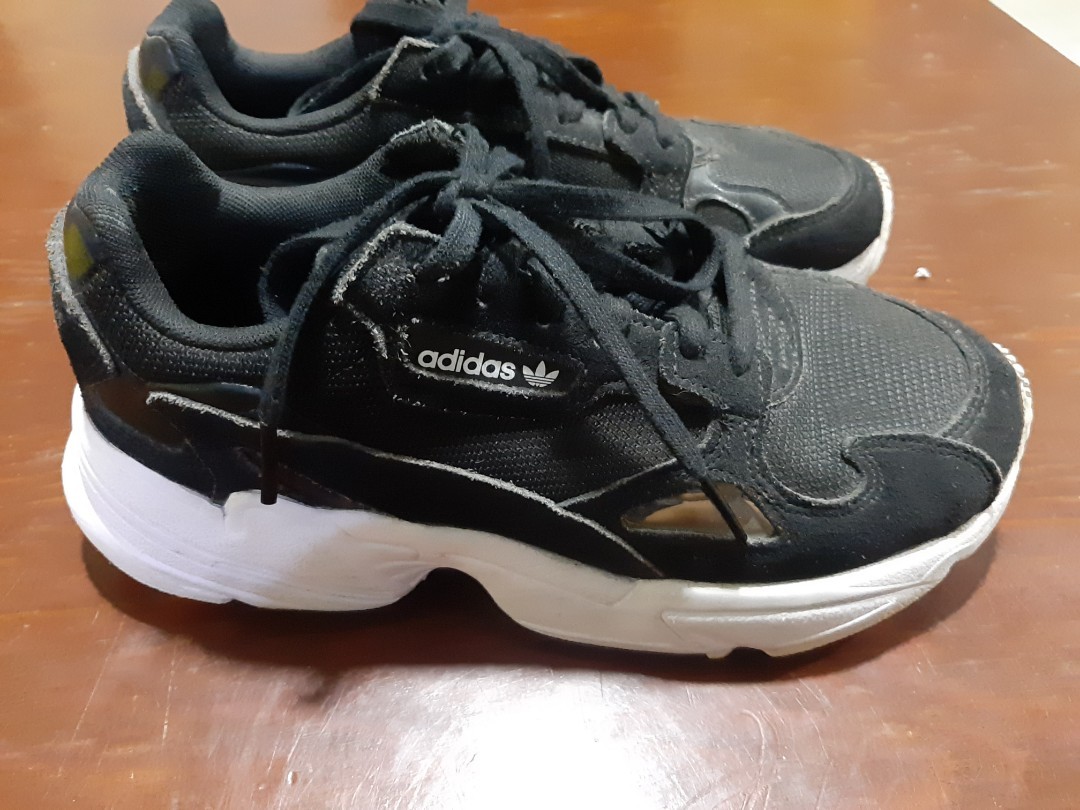womens black adidas falcon trainers