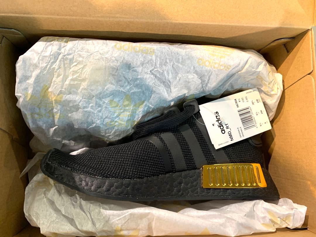 Adidas NMD R 1 Black gold US8 US11