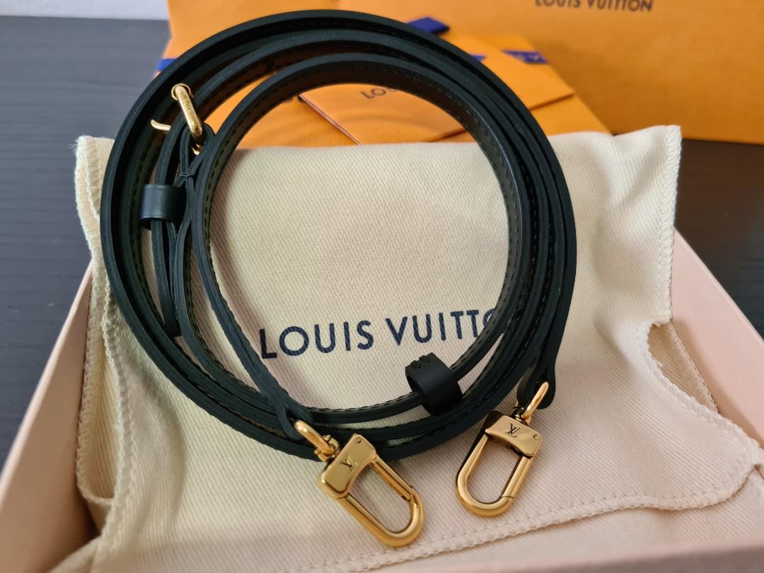 Authentic Louis Vuitton Adjustable Bag Leather Strap in Black, Luxury, Bags  & Wallets on Carousell