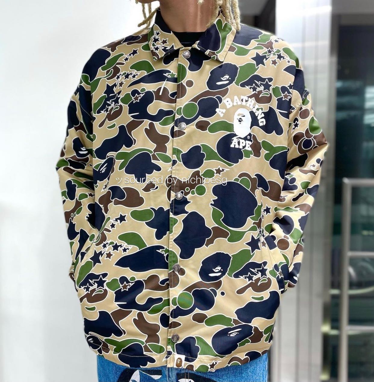 bape camo coach jacket