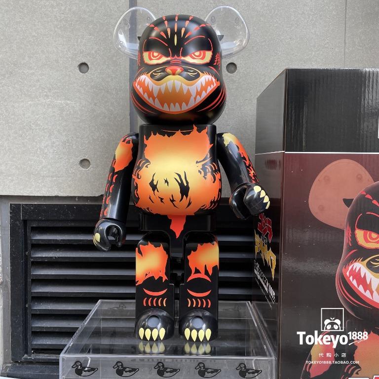 Bearbrick Godzilla VS Destoroyah version Godzilla (Meltdown) 1000% Clear Orange Ver.