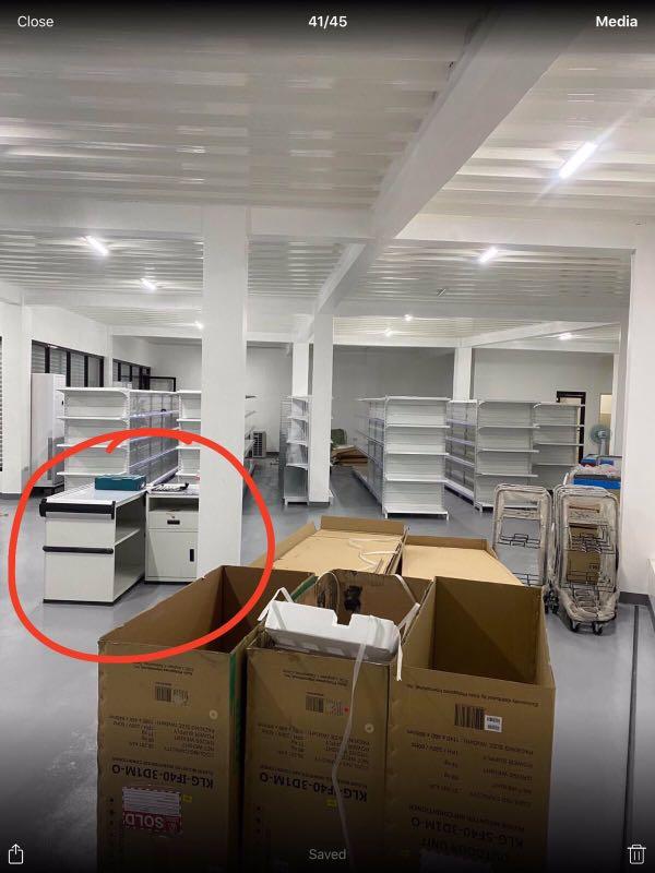 CASH COUNTER/ CASHIER COUNTER (Category: Everything Else Others) located in Manila. Submitted by franciscojof (Listing ID 1114271569, Image 3). Description: SELLING:CASHIER COUNTER -Two Designs -Ready Stock Note:also available for fabrication from China, with and without conveyor.