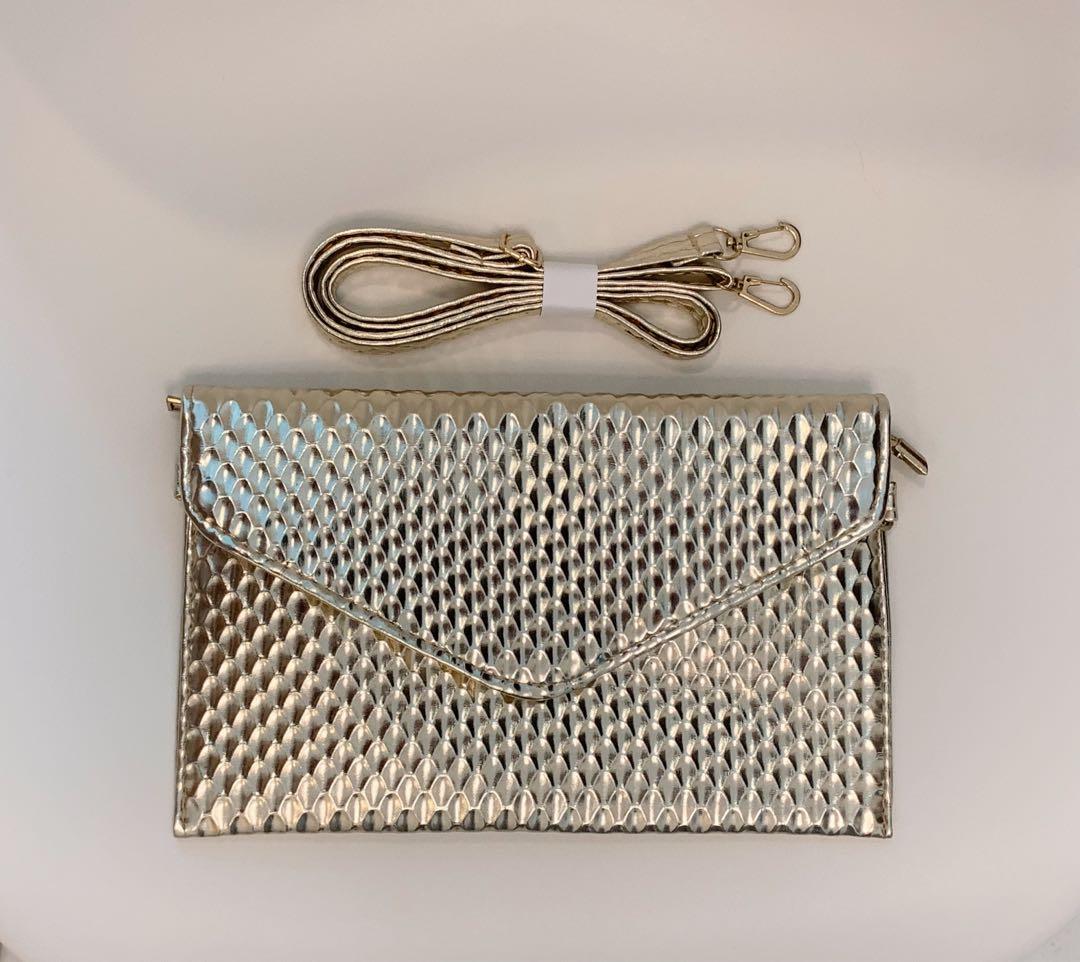 Champagne gold clutch bag sale