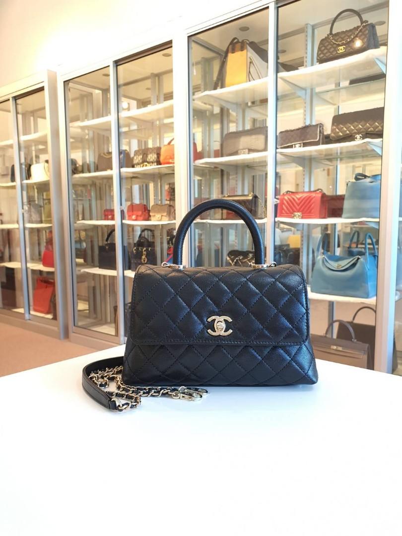 Chanel Coco Handle Small Black Caviar Microchip, Luxury, Bags & Wallets on  Carousell