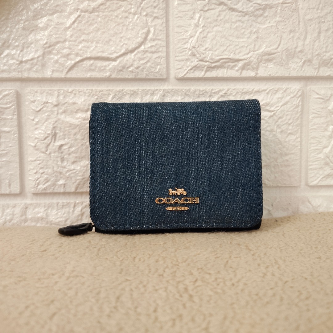 coach denim wallet