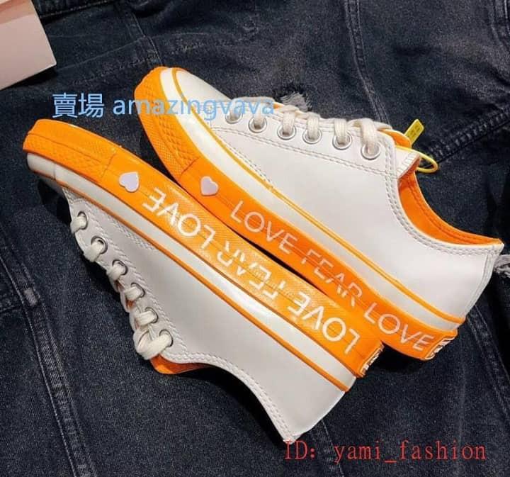 Converse love fear love orange cheap