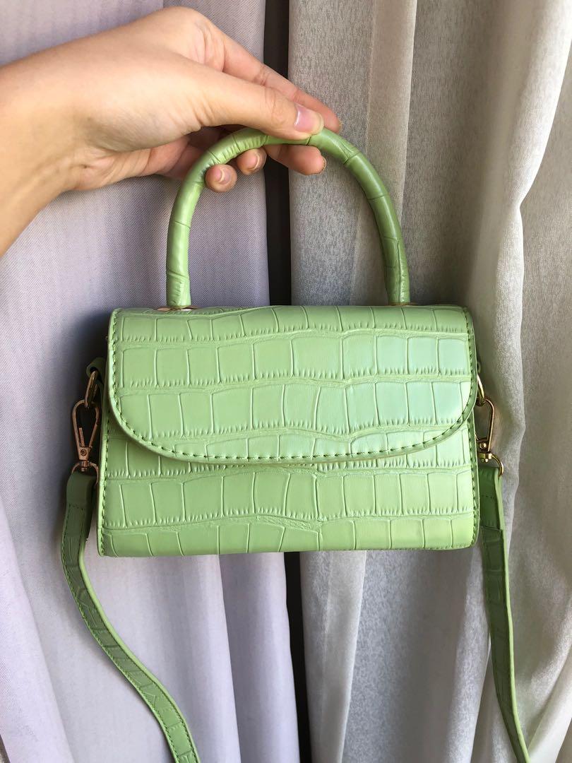 Pale hotsell green handbag