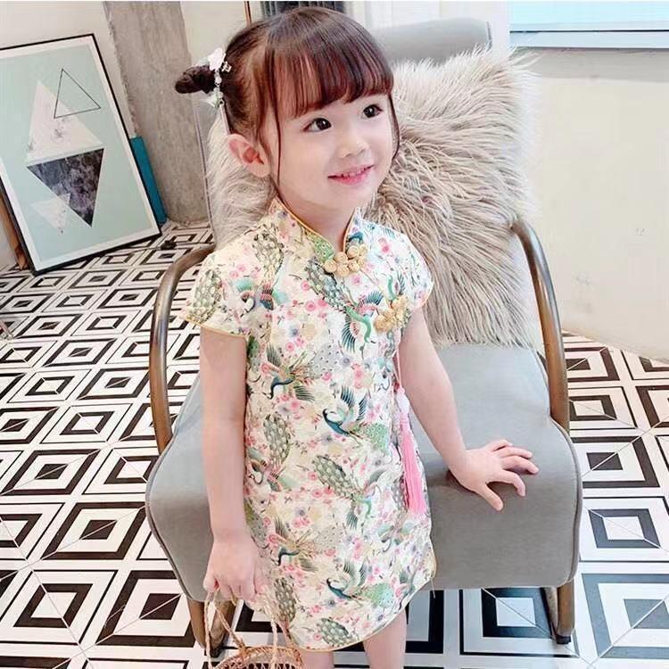 Girl chinese shop new year dress