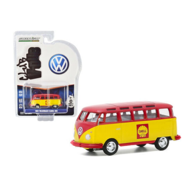 Greenlight 1964 Volkswagen Samba Bus “Shell Oil” 1/64 Scale Die-cast ...