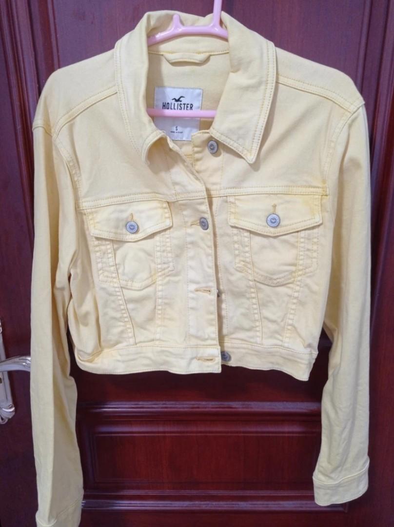 Hollister yellow store denim jacket