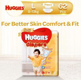 HUGGIES GOLD TAPE DIAPERS (1 CARTON)
