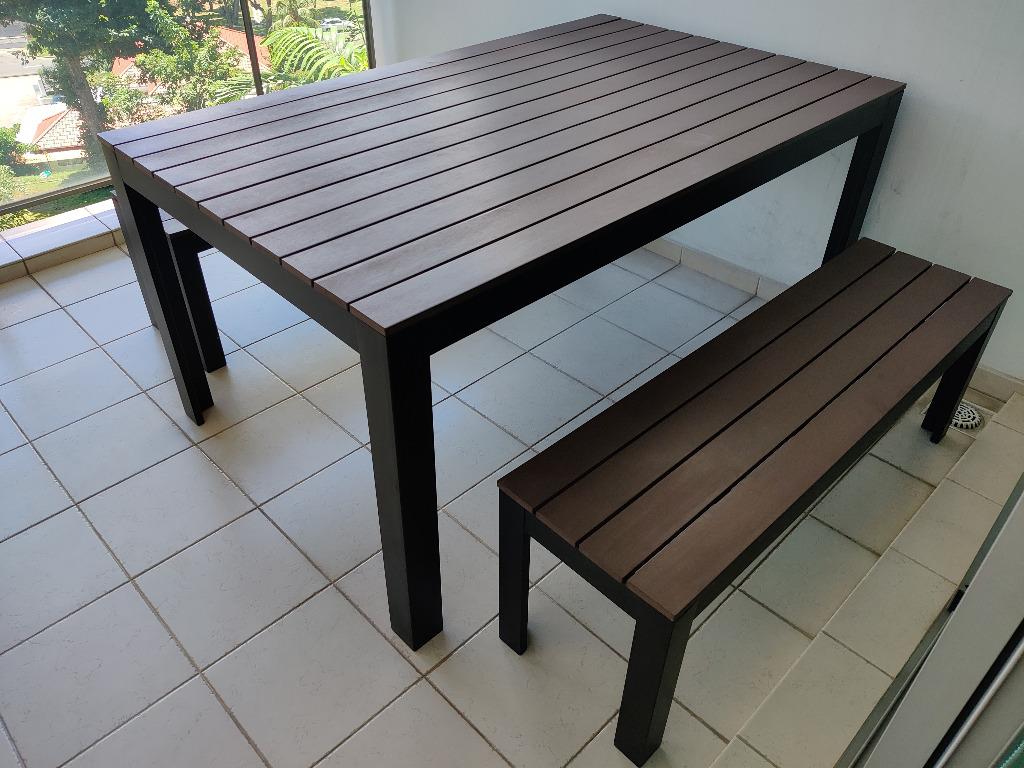 IKEA Outdoor Table and Benches Set, Furniture & Home Living, Furniture