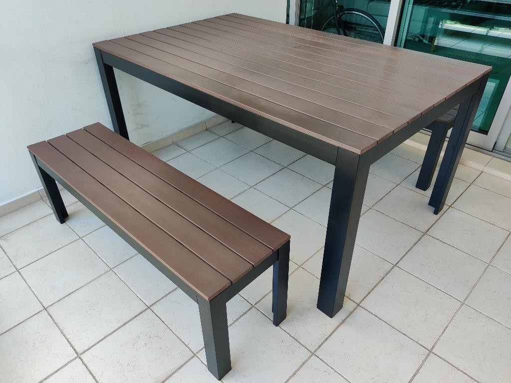 IKEA Outdoor Table and Benches Set, Furniture & Home Living, Furniture