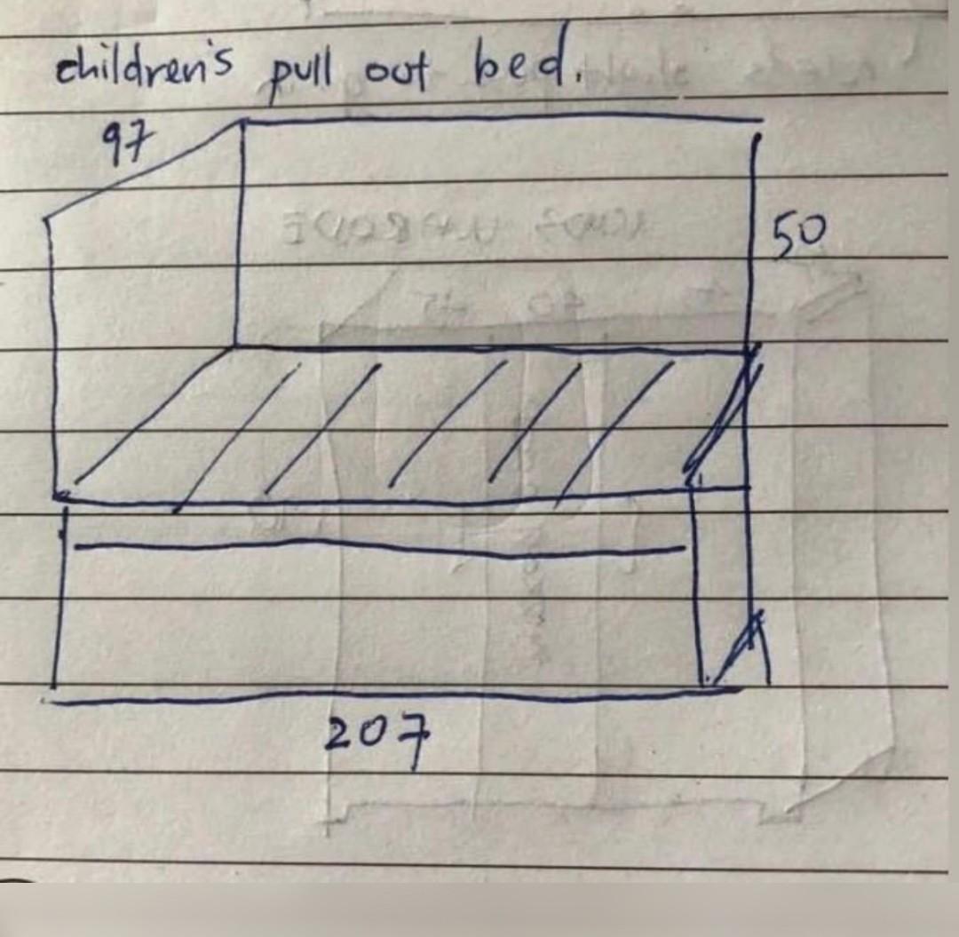 Ikea pull out bed frame, Furniture & Home Living, Furniture, Bed Frames