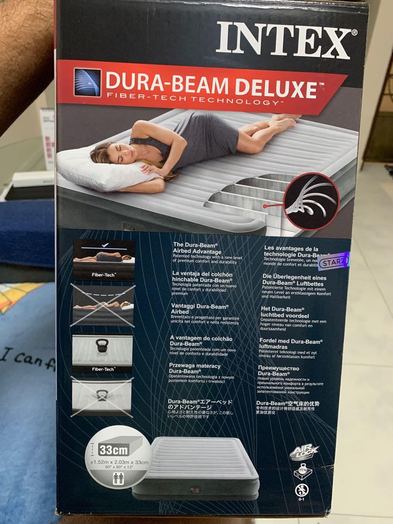 Intex Air Mattress durabeam queen size, Furniture &amp; Home Living ...
