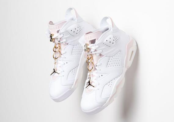 Jordan 6 Retro Gold Hoops Sneakers W Women s Fashion Footwear