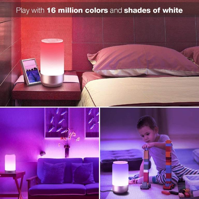 Lepro smart table lamp for bedroom bedside lamp works with alexa google home best sale