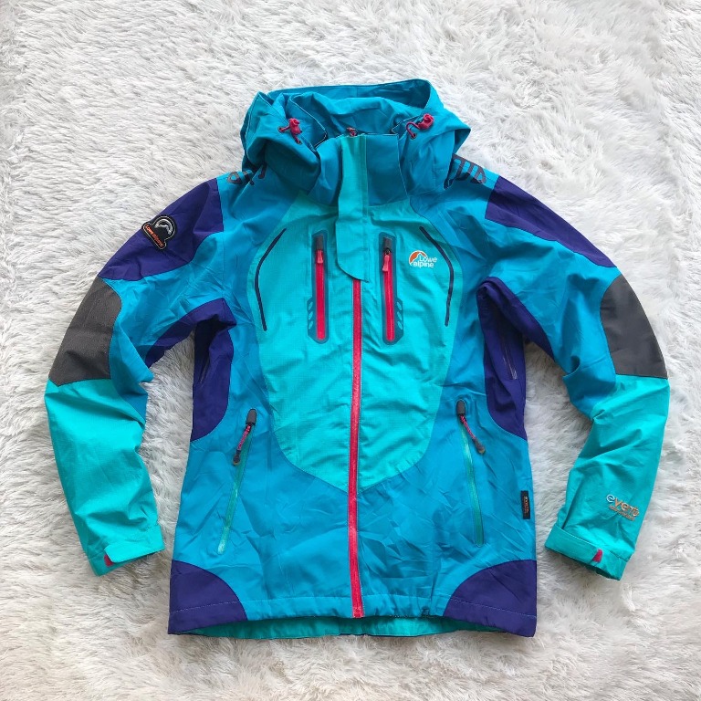 LOWE ALPINE EVENT WATERPROOF FABRICS OUTDOOR MOUNTAIN JACKET FEMMES BLUE