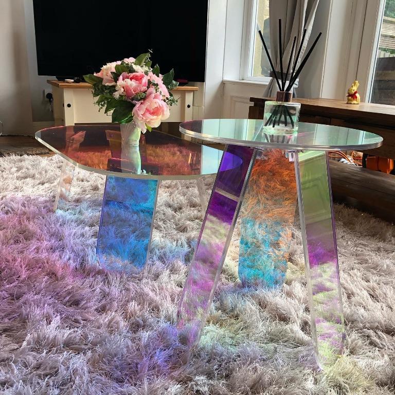 Rainbow cheap acrylic table