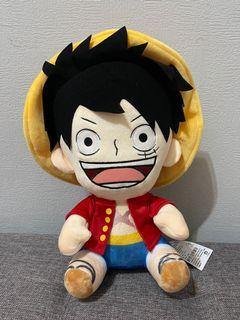 《ONE PIECE 航海王》12吋魯夫坐姿娃娃 魯夫抱枕 可愛魯夫 情人節禮物 生日禮物