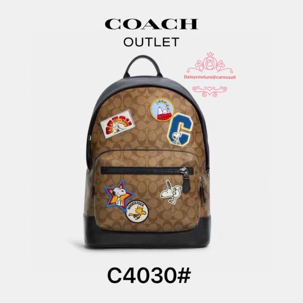 Original coach snoopy x peanuts unisex backpack 4030 5511, Luxury