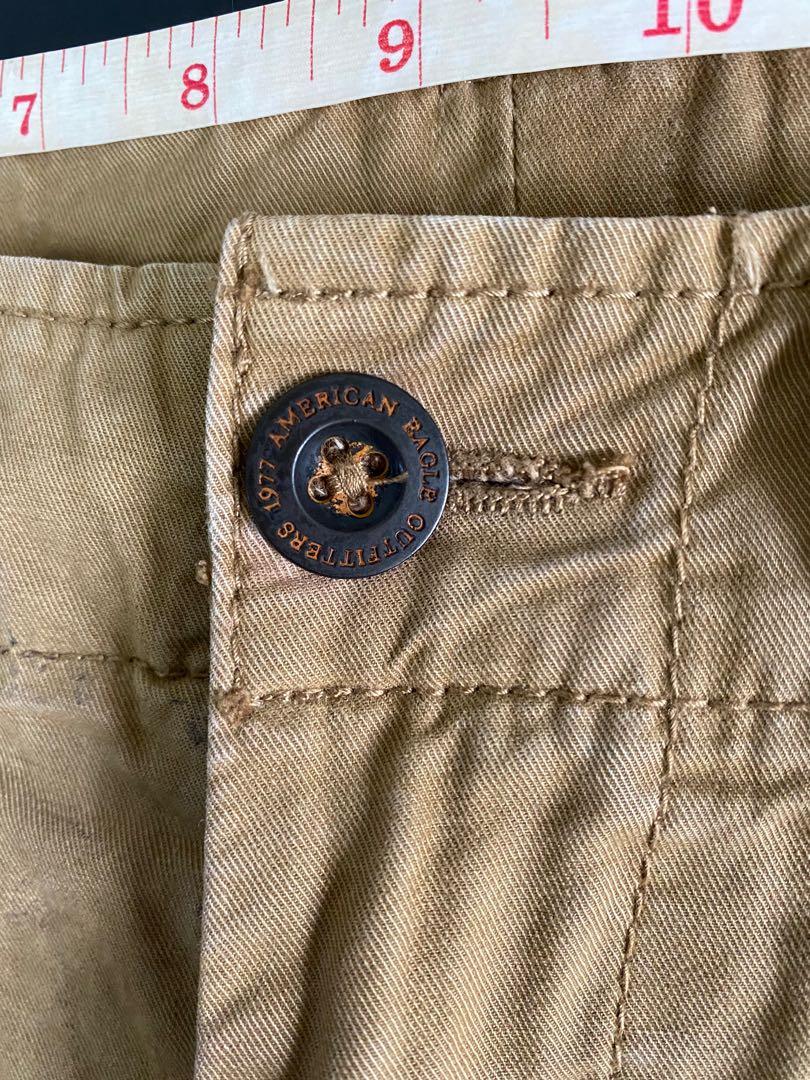 Preloved American Eagle Chinos (Mustard, Slim Straight) (Category: Chinos) located in Quezon City. Submitted by esb333 (Listing ID 1114197549, Image 2). Description: Php399 *PIOG* RFS: Decluttering Size: See dimensions of each part Fit: Slim Straight Area: Cubao/Araneta City Meetup: Gateway Mall Cubao or via Shipping Altered waistline to 34” (see photos for dimensions) *American Size, felt like 36” waistline, ALTERED WAISTLINE AND LENGTH, see pho