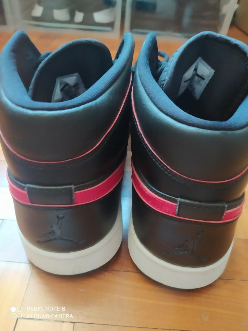 jordan 1 retro mid black team red