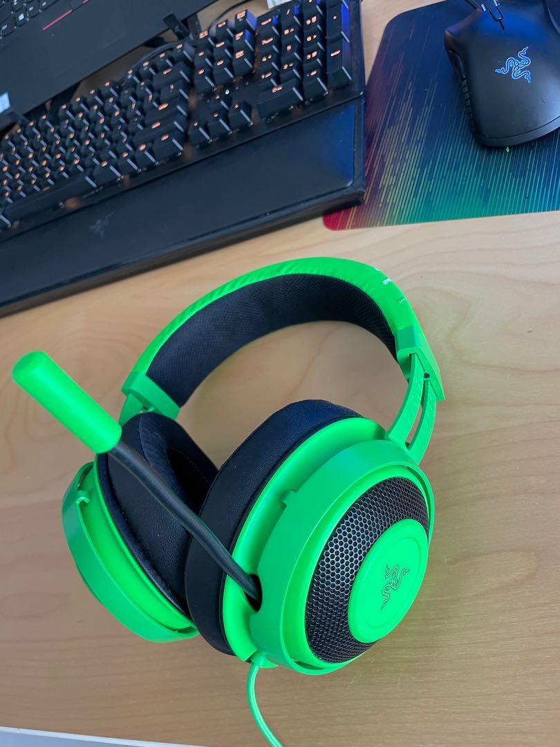 Razer Green Kraken Gaming Headset (Wired), Audio, Headphones & Headsets